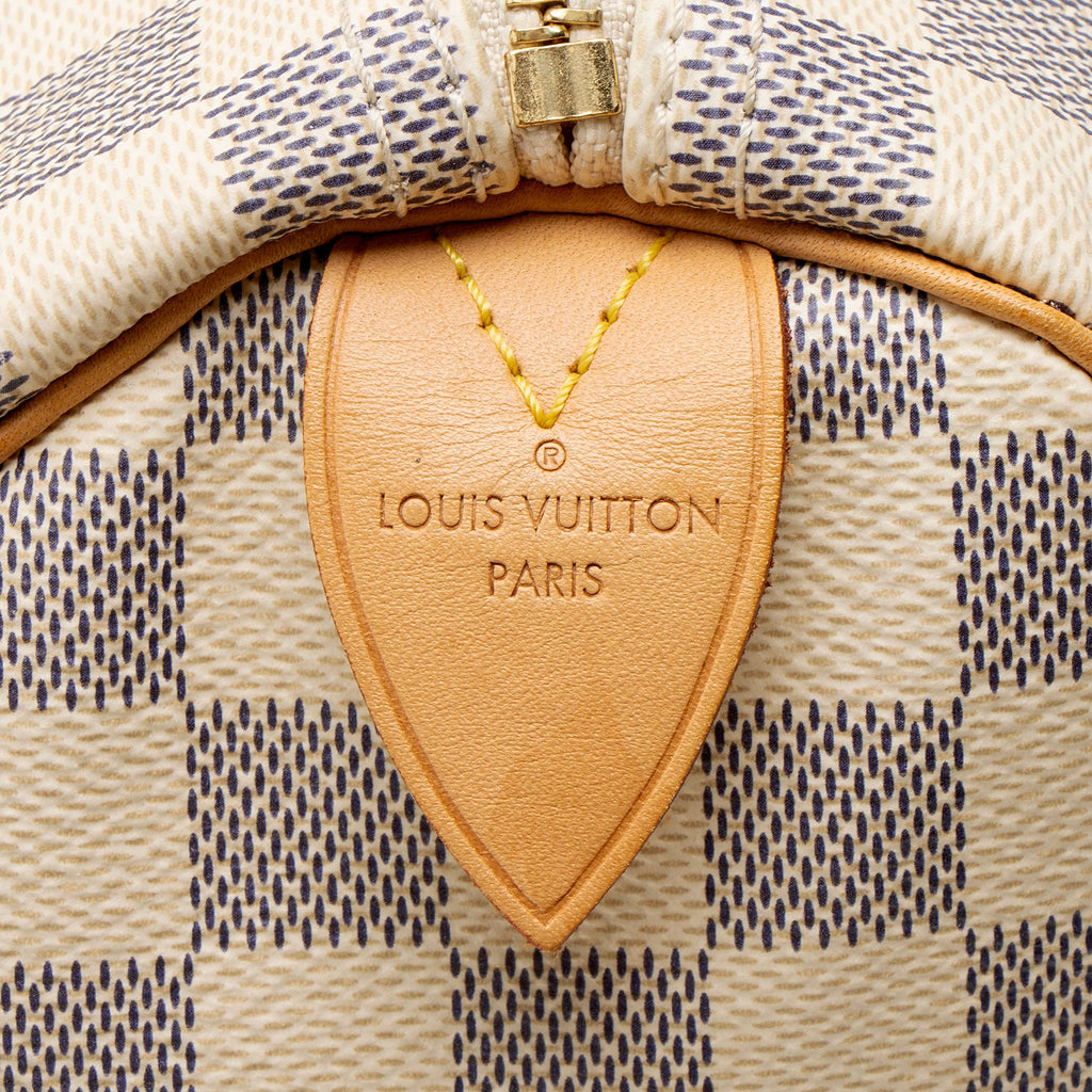 Louis Vuitton Damier Azur Speedy 30 Satchel
