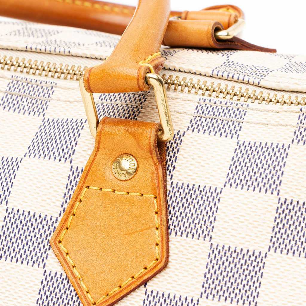 Louis Vuitton Damier Azur Speedy 30 Satchel