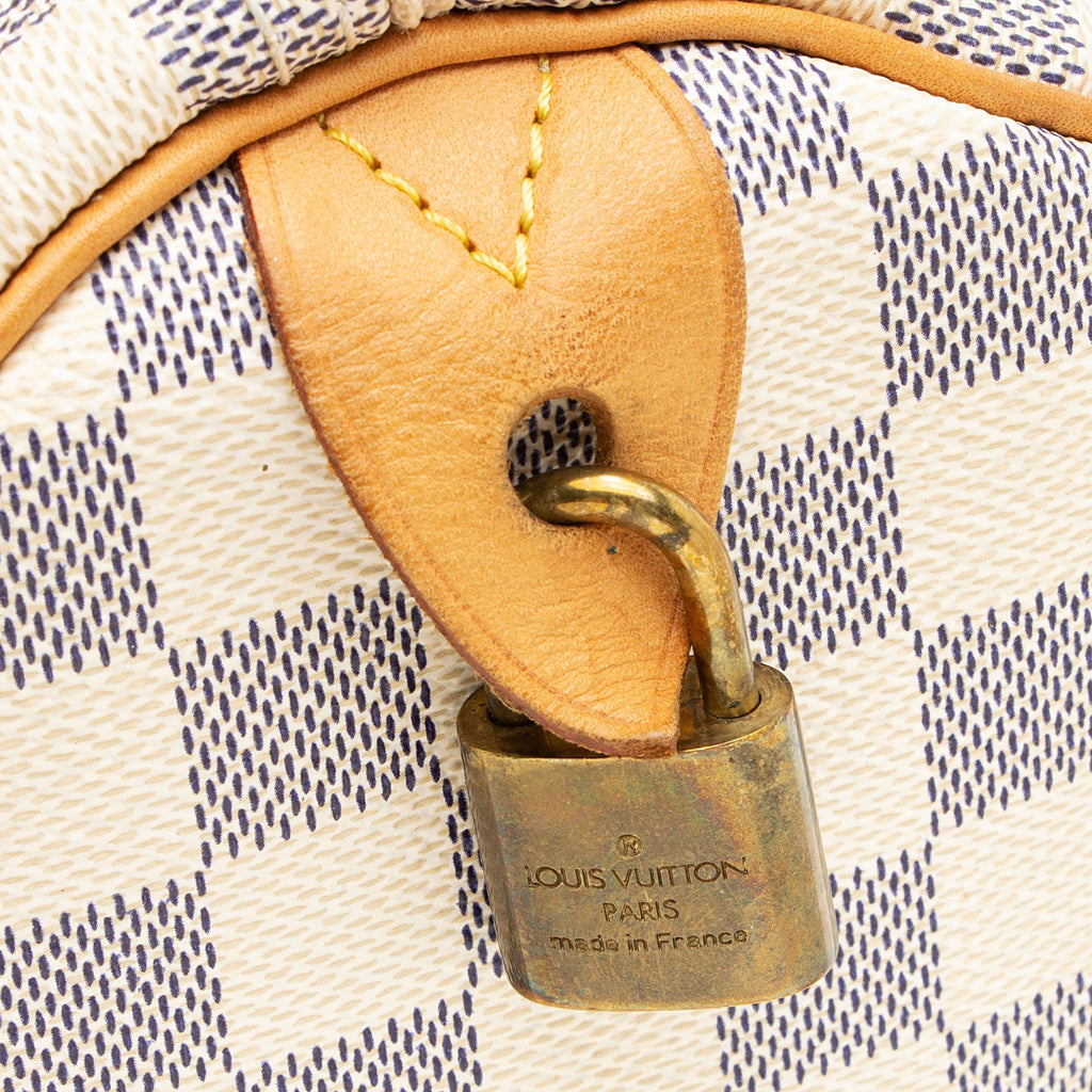 Louis Vuitton Damier Azur Speedy 30 Satchel