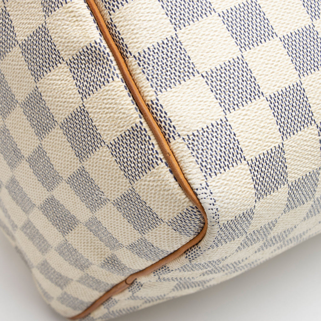 Louis Vuitton Damier Azur Speedy 35 Satchel (SHF-LBu6mk)