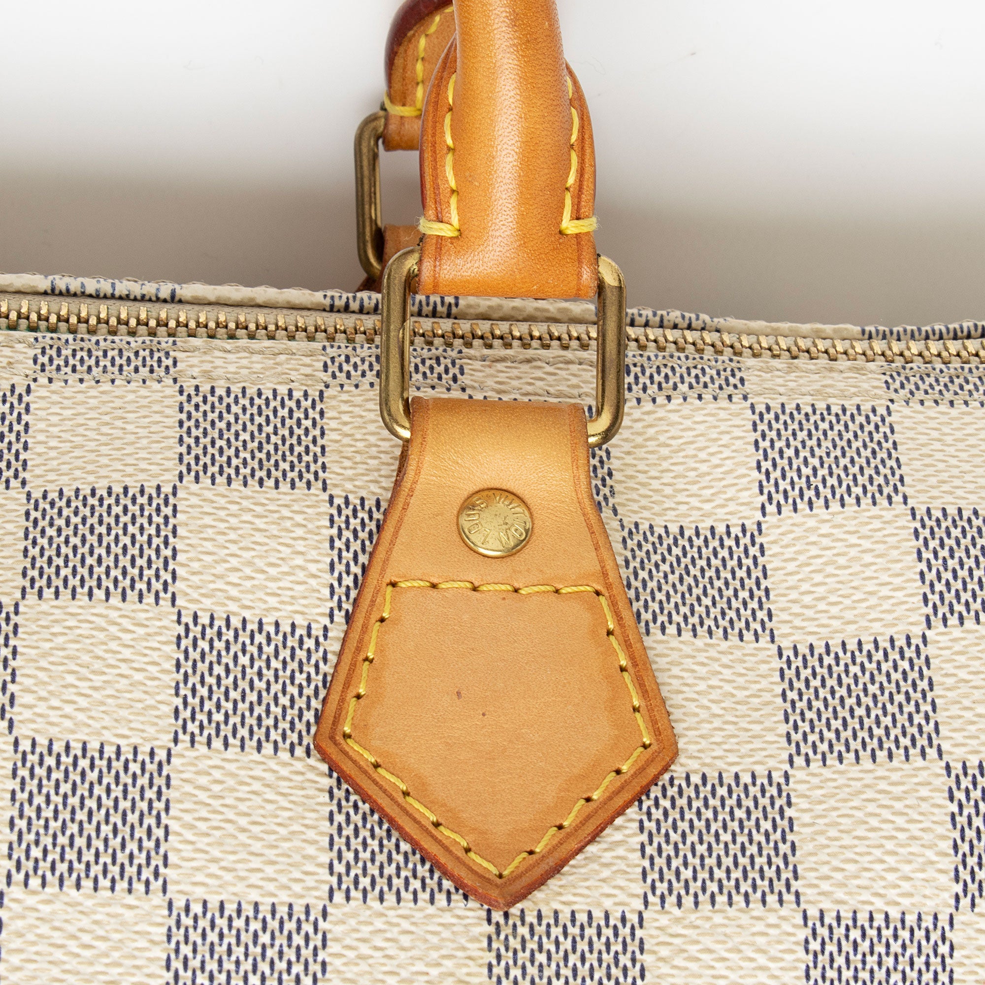 Louis Vuitton Damier Azur Speedy 35 Satchel (SHF-LBu6mk)