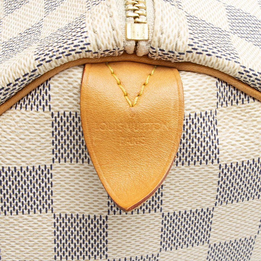 Louis Vuitton Damier Azur Speedy 35 Satchel (SHF-EH25OJ)