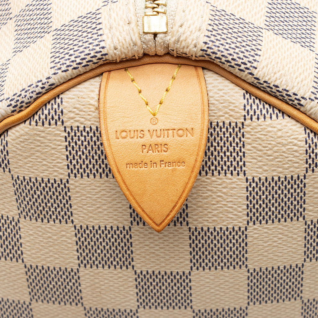 Louis Vuitton Damier Azur Speedy 35 Satchel