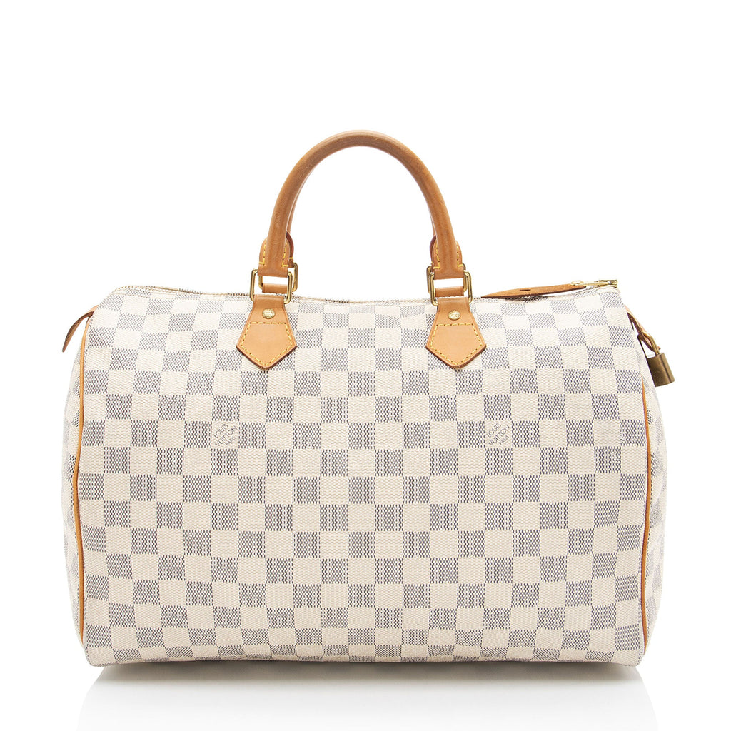 Louis Vuitton Damier Azur Speedy 35 Satchel