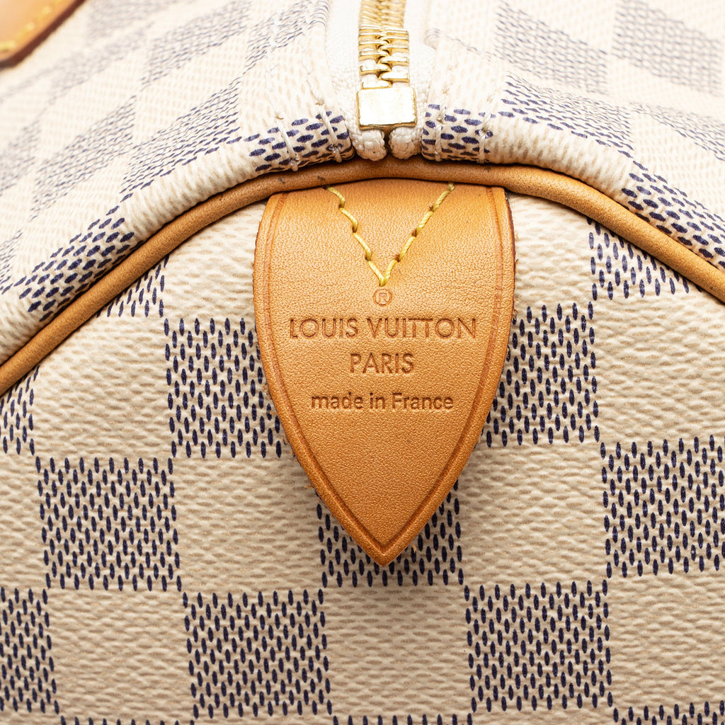Louis Vuitton Damier Azur Speedy 35 Satchel