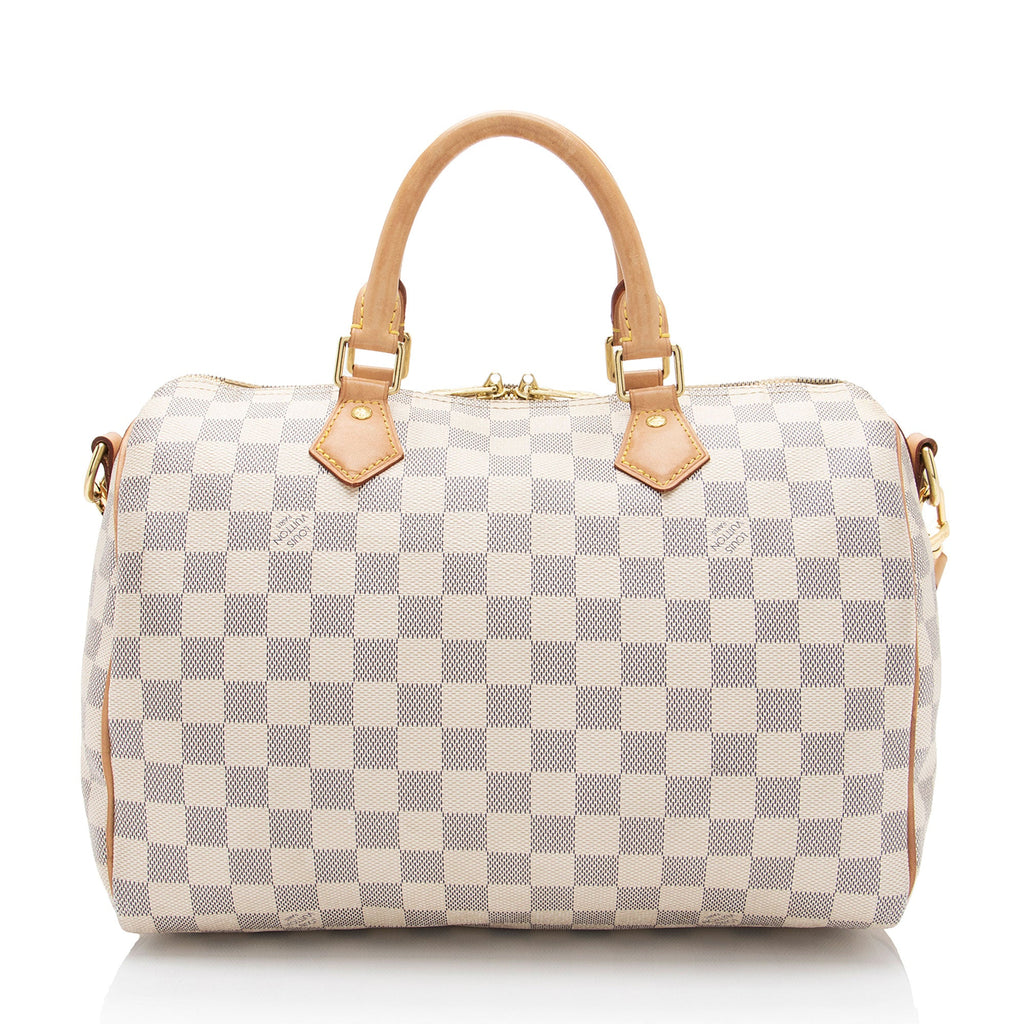 Louis Vuitton Damier Azur Speedy Bandouliere 30 Satchel (SHF-4DjdZg)