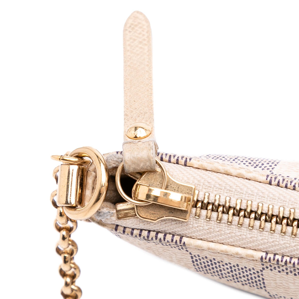 Louis Vuitton Damier Azur Trunks Labels Pochette Milla MM