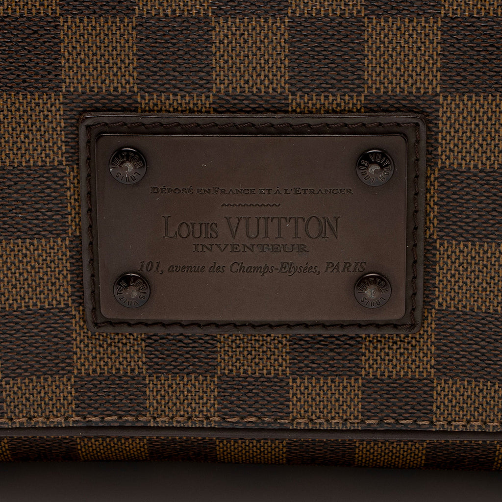Louis Vuitton Damier Ebene Brooklyn MM Messenger Bag (SHF-4EzJH2)