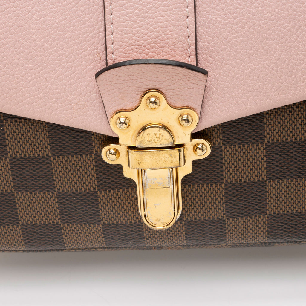 Louis Vuitton Damier Ebene Calfskin Clapton PM Shoulder Bag (SHF-XEo126)