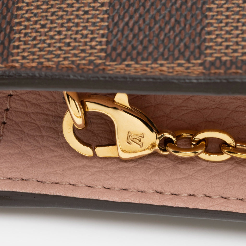 Louis Vuitton Damier Ebene Croisette Chain Wallet (SHF-jG6Izv)