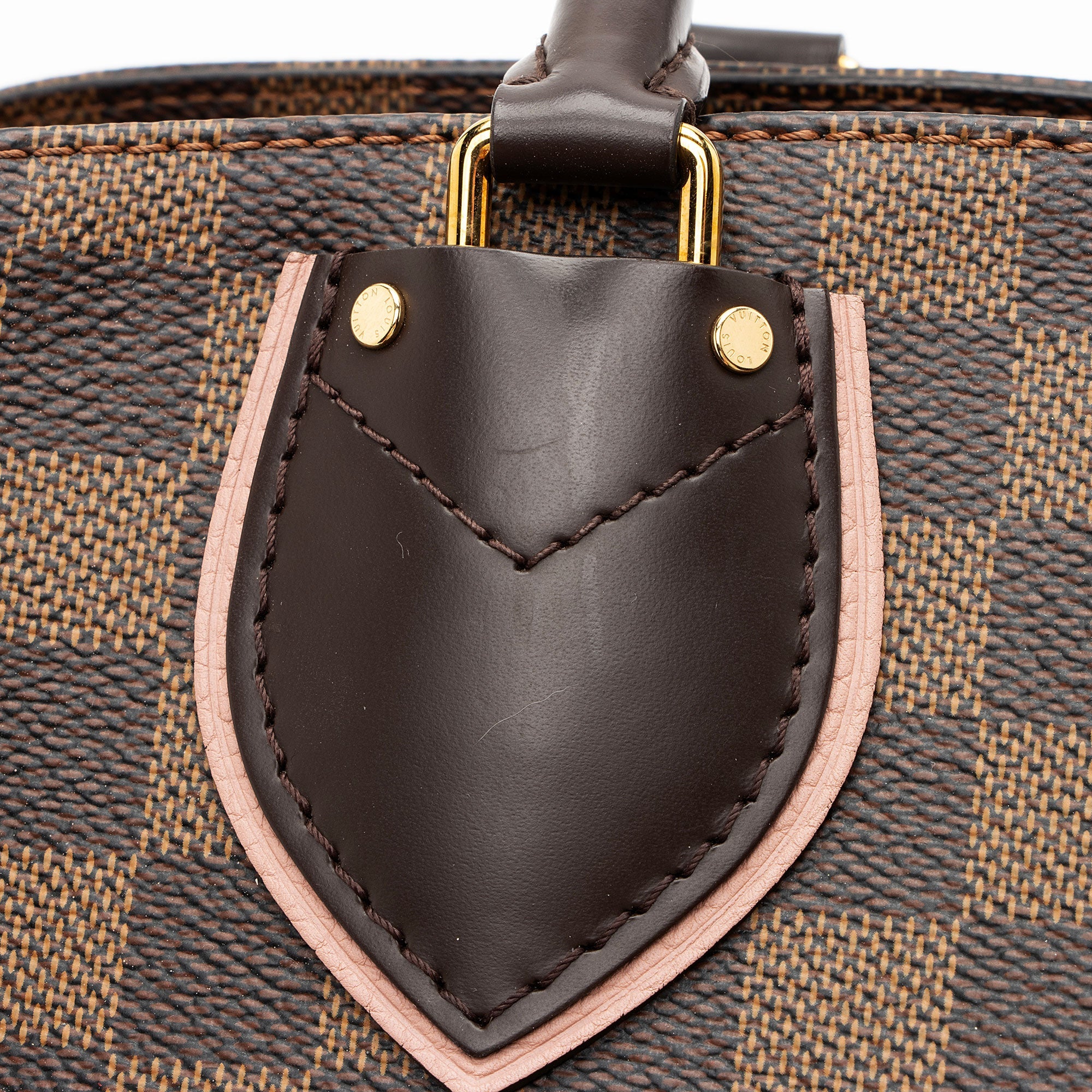 Louis Vuitton Damier Ebene Cuir Taurillon Normandy Satchel