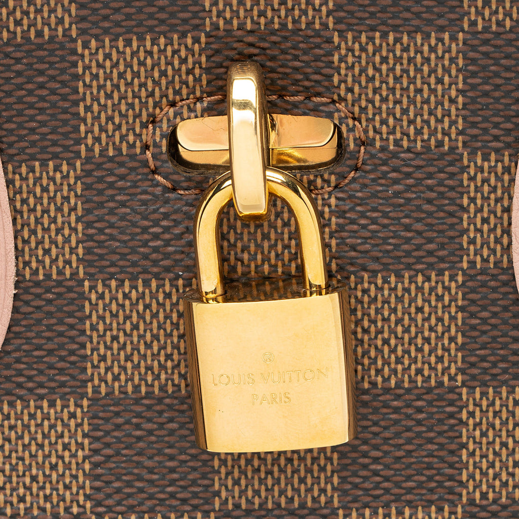 Louis Vuitton Damier Ebene Cuir Taurillon Normandy Satchel