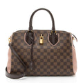 Louis Vuitton Damier Ebene Cuir Taurillon Normandy Satchel