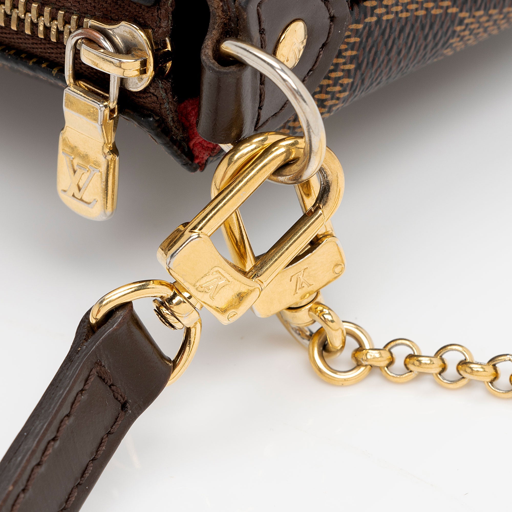 Louis Vuitton Damier Ebene Eva Clutch (SHF-1Jabzz)