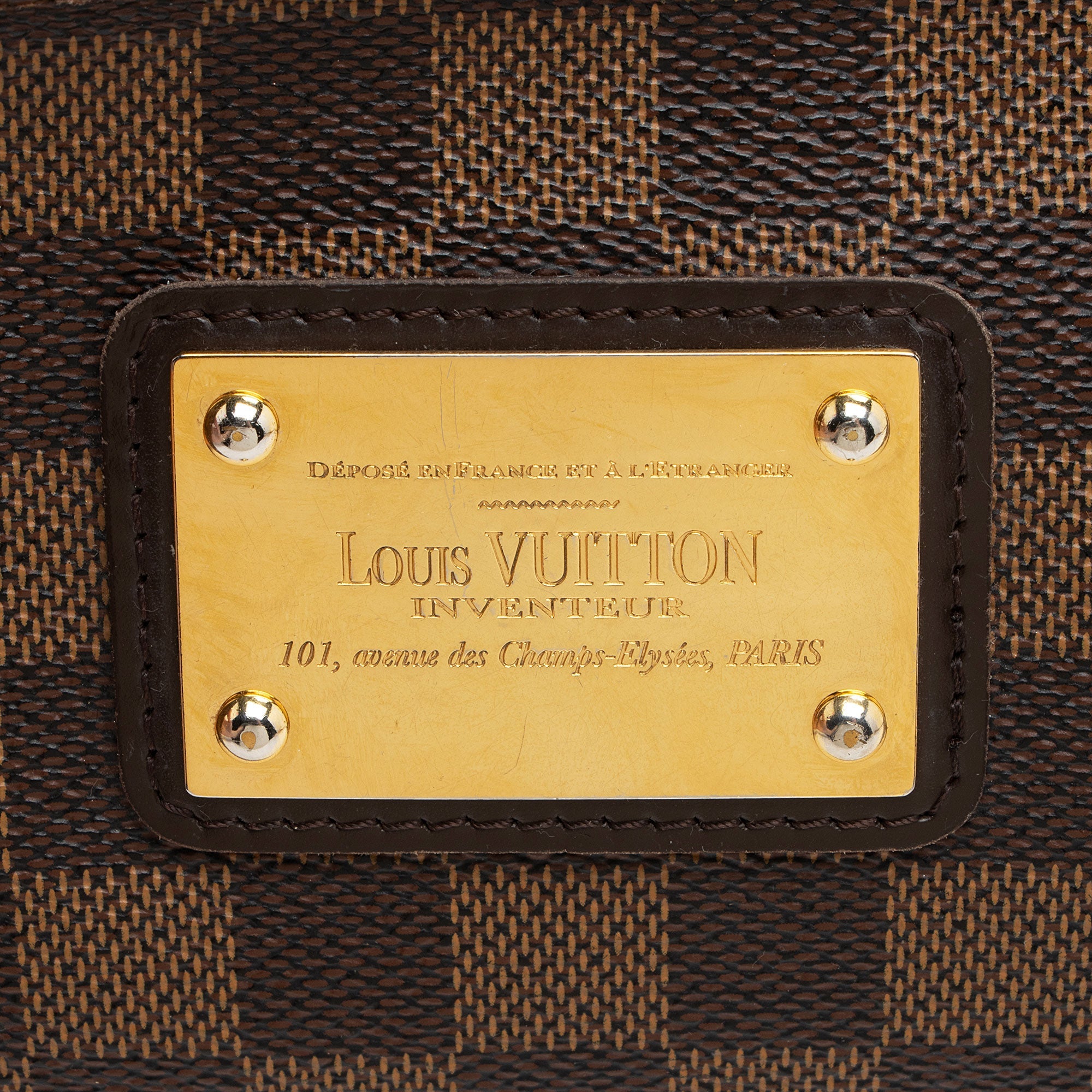 Louis Vuitton Damier Ebene Eva Clutch (SHF-qfvFo6)