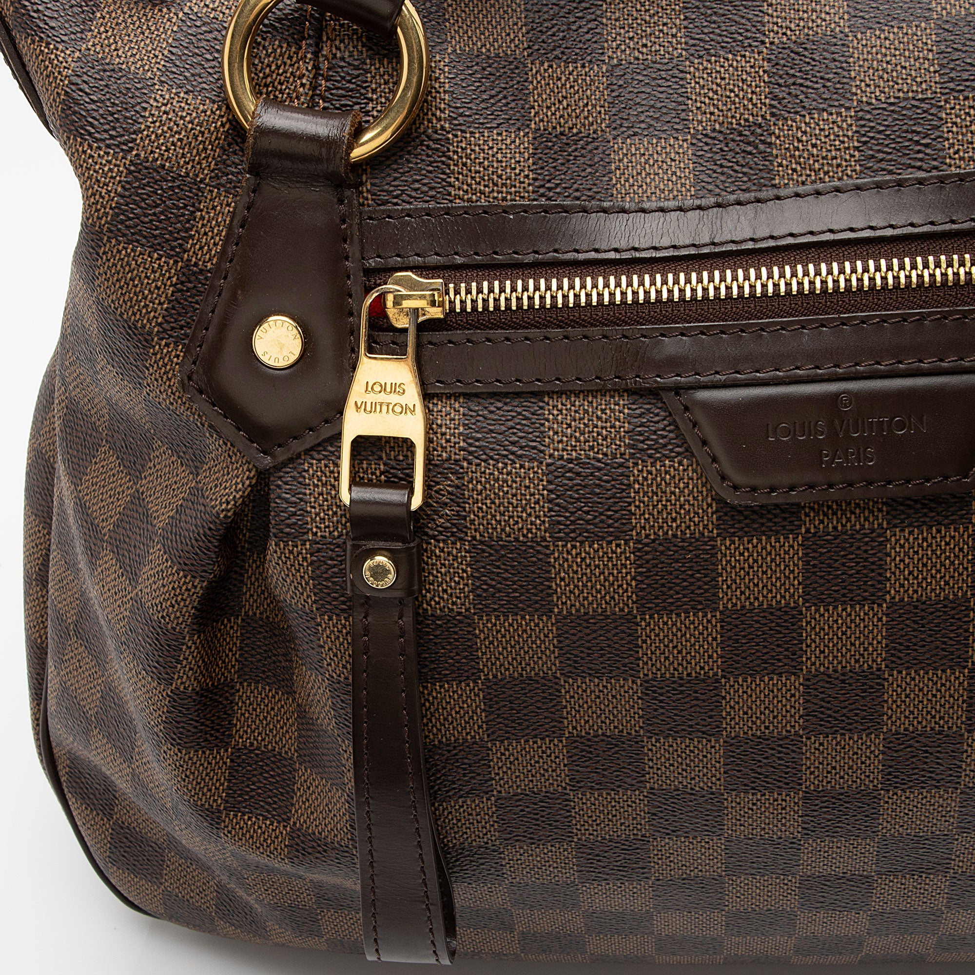 Louis Vuitton Damier Ebene Evora MM Shoulder Bag (SHF-iUlOcy)