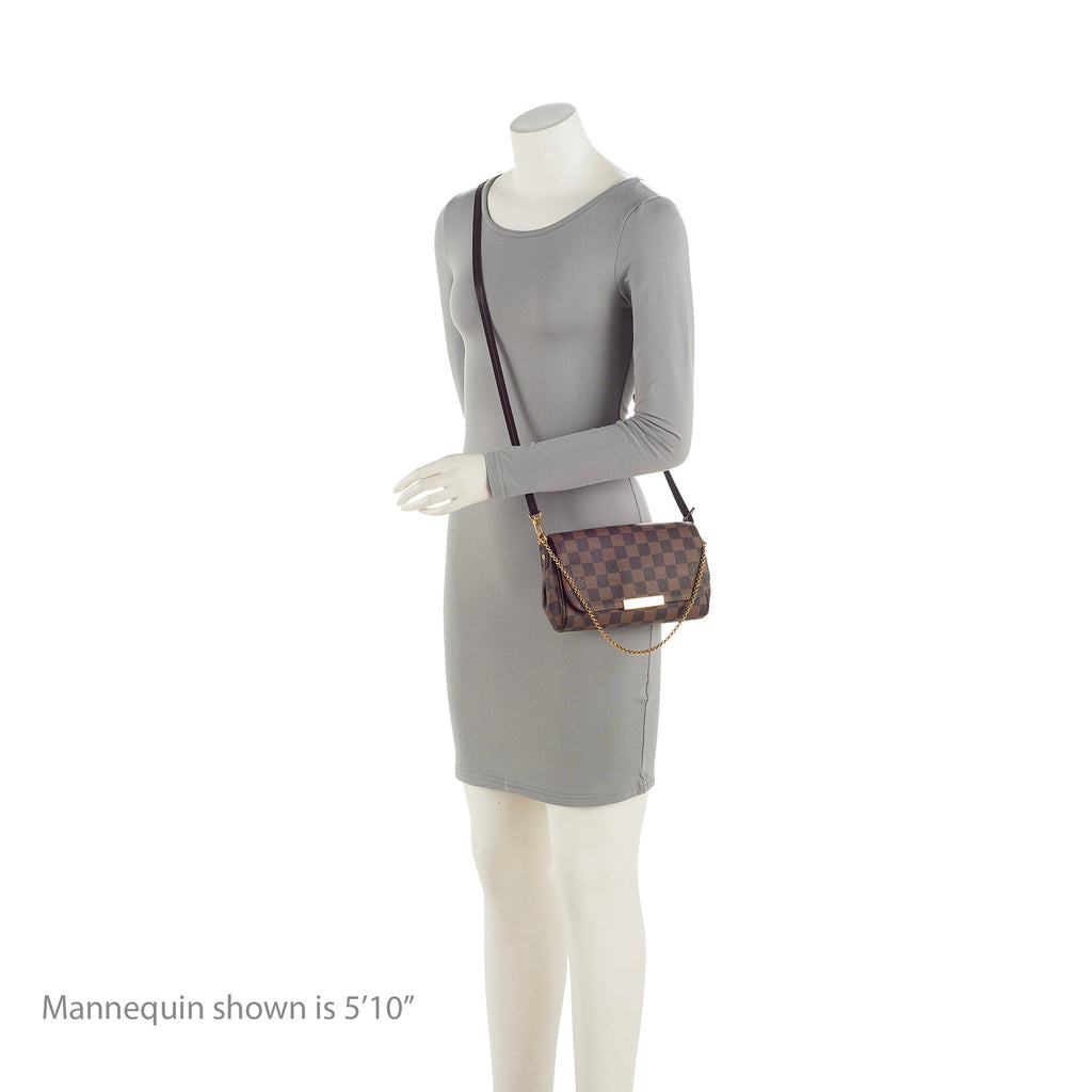Louis Vuitton Damier Ebene Favorite PM Shoulder Bag (SHF-23449)
