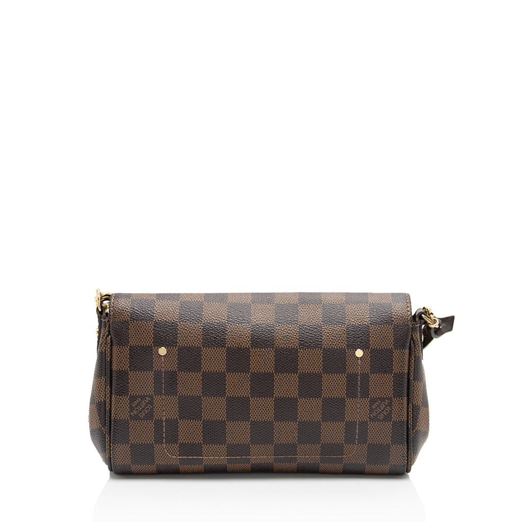 Louis Vuitton Damier Ebene Favorite PM Shoulder Bag (SHF-jGHVW8)