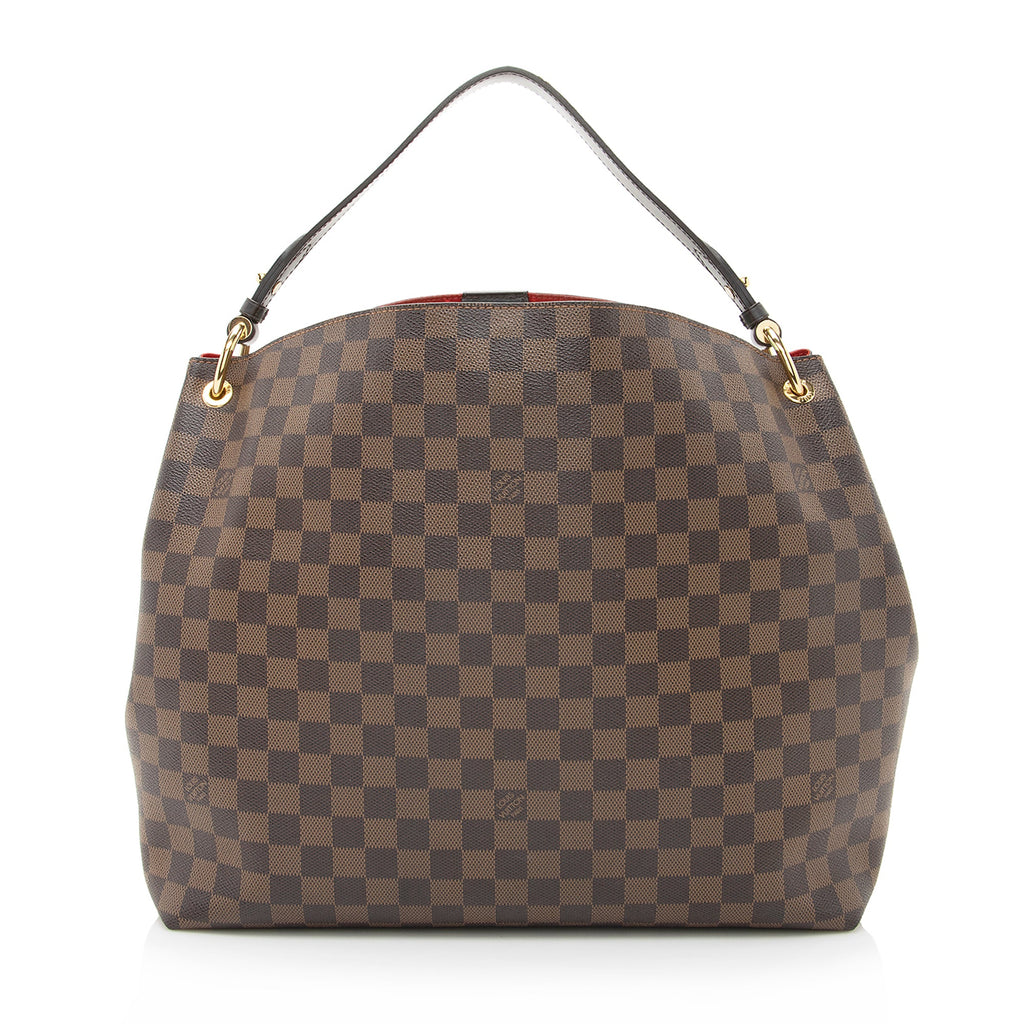 Louis Vuitton Damier Ebene Graceful MM Hobo (SHF-22365)