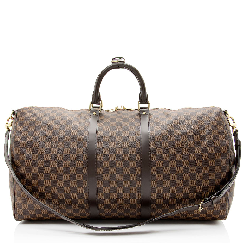Louis Vuitton Damier Ebene Keepall Bandouliere 55 Duffle
