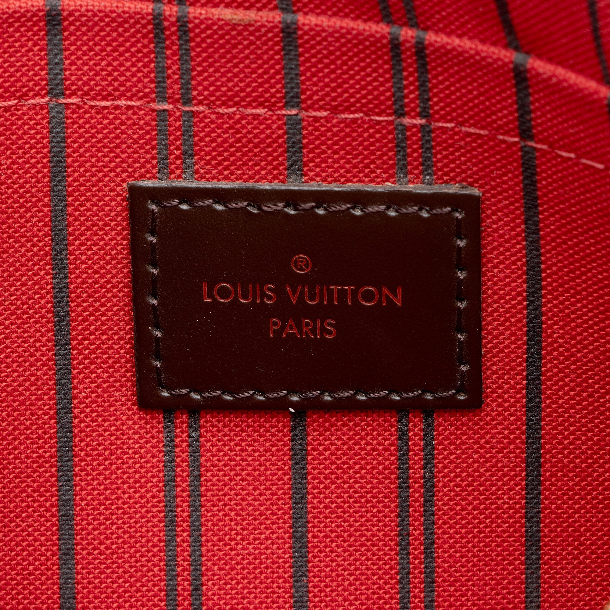 Louis Vuitton Damier Ebene Neverfull GM Pochette (SHF-0861pJ)