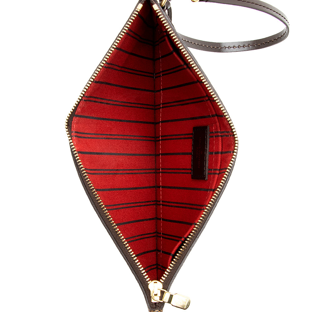 Louis Vuitton Damier Ebene Neverfull MM Pochette (SHF-18678)