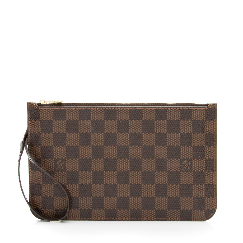 Louis Vuitton Damier Ebene Neverfull MM Pochette (SHF-23456)