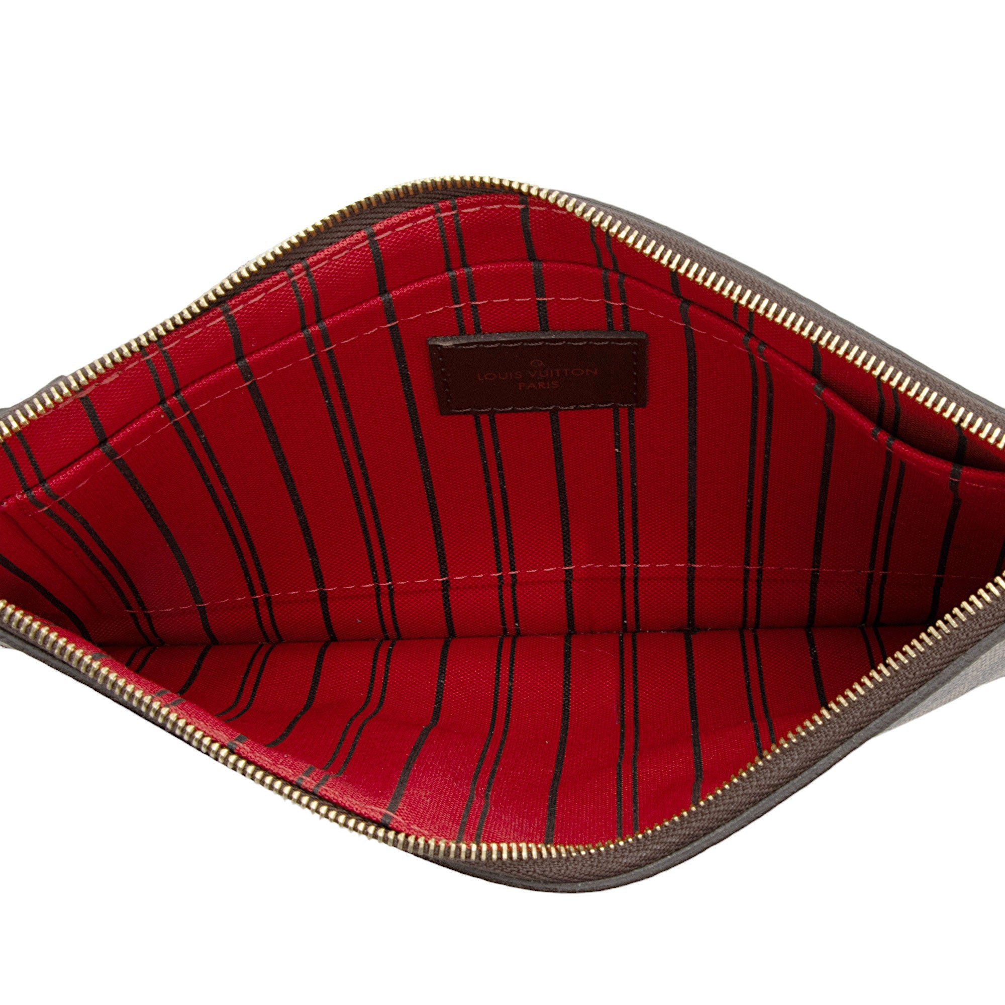 Louis Vuitton Damier Ebene Neverfull MM Pochette (SHF-Sk24c1)