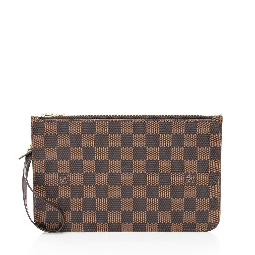 Louis Vuitton Damier Ebene Neverfull MM Pochette (SHF-T9Ww3O)