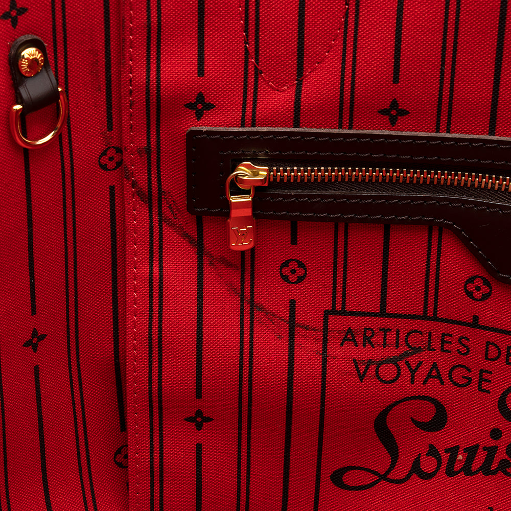 Louis Vuitton Damier Ebene Neverfull MM Tote (SHF-20032)