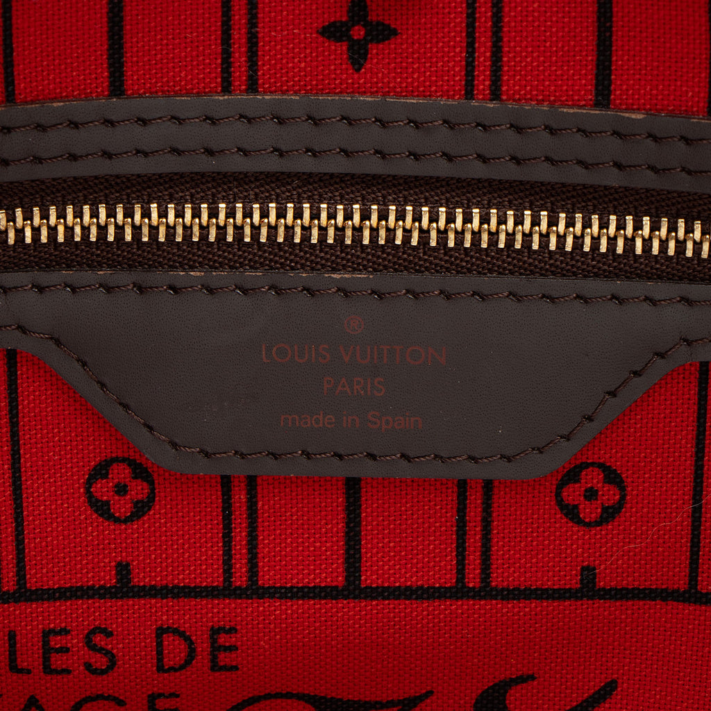 Louis Vuitton Damier Ebene Neverfull MM Tote (SHF-T7BKnj)