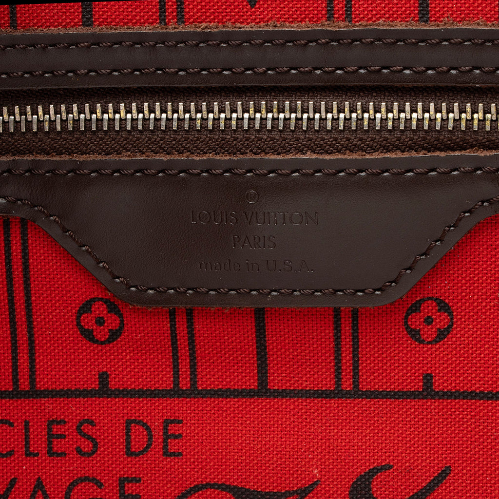 Louis Vuitton Damier Ebene Neverfull MM Tote