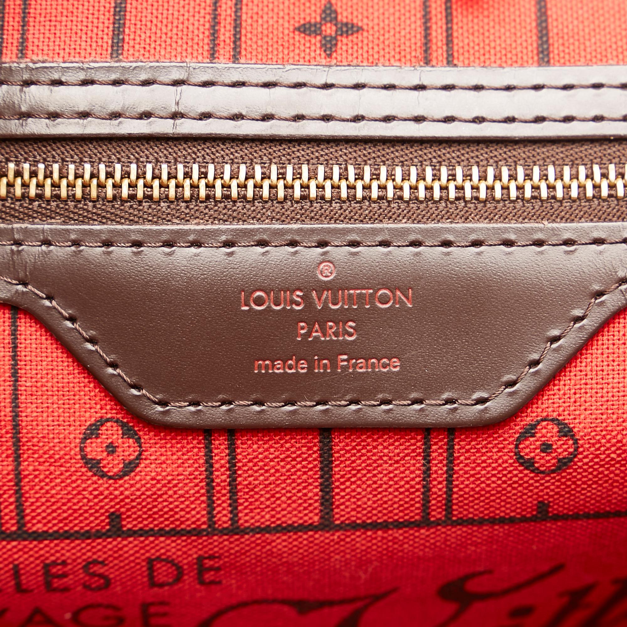 Louis Vuitton Damier Ebene Neverfull MM (SHG-35516)
