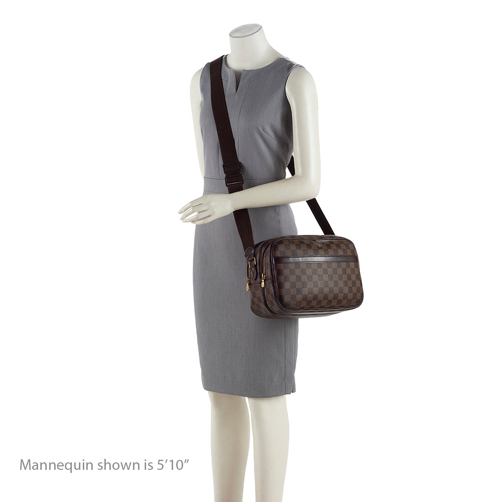Louis Vuitton Damier Ebene Reporter PM Messenger Bag (SHF-18896)