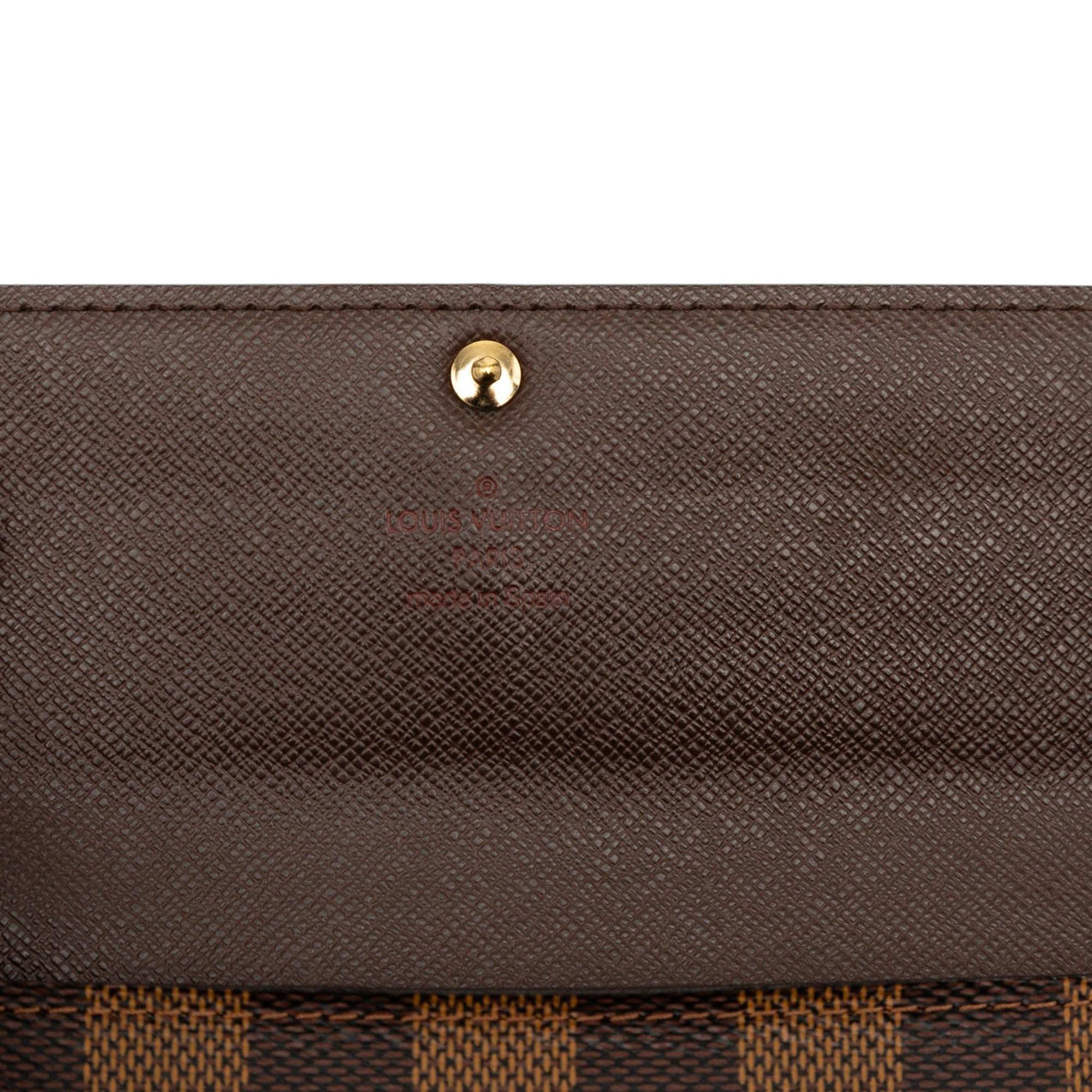 Louis Vuitton Damier Ebene Sarah Long Wallet