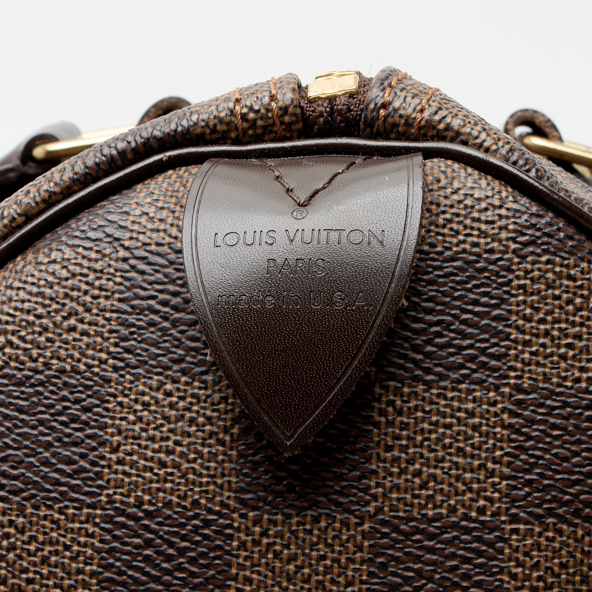 Louis Vuitton Damier Ebene Speedy 30 Satchel