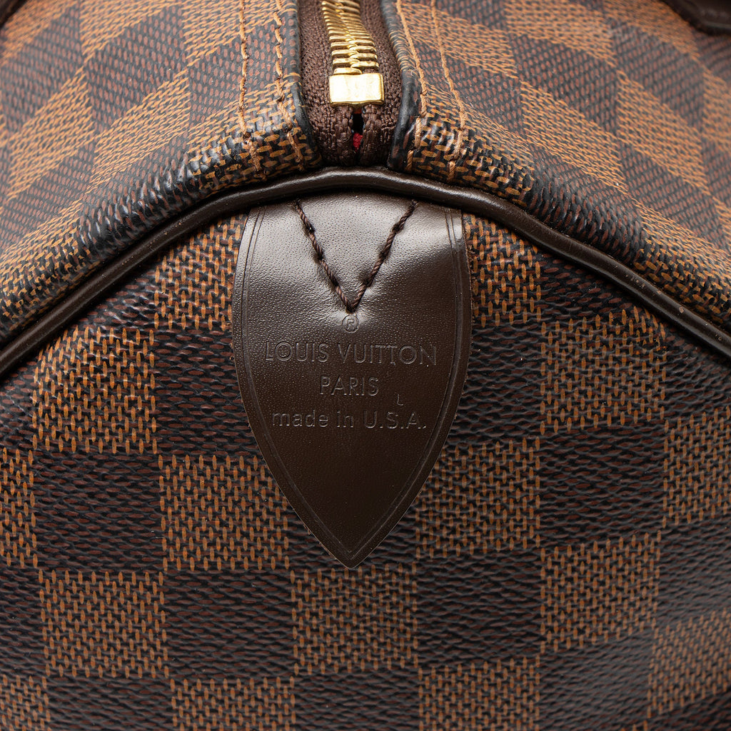 Louis Vuitton Damier Ebene Speedy 30 Satchel