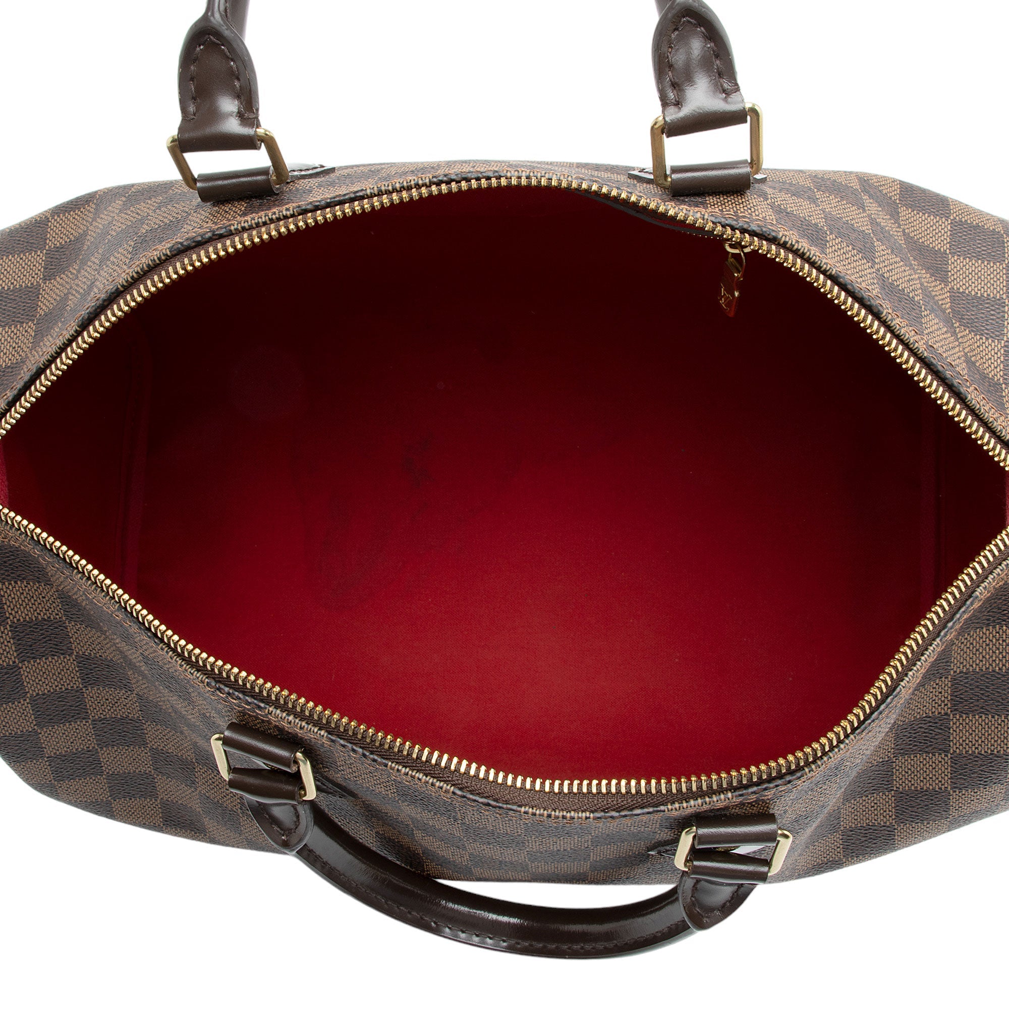 Louis Vuitton Damier Ebene Speedy 35 Satchel (SHF-scUW6C)