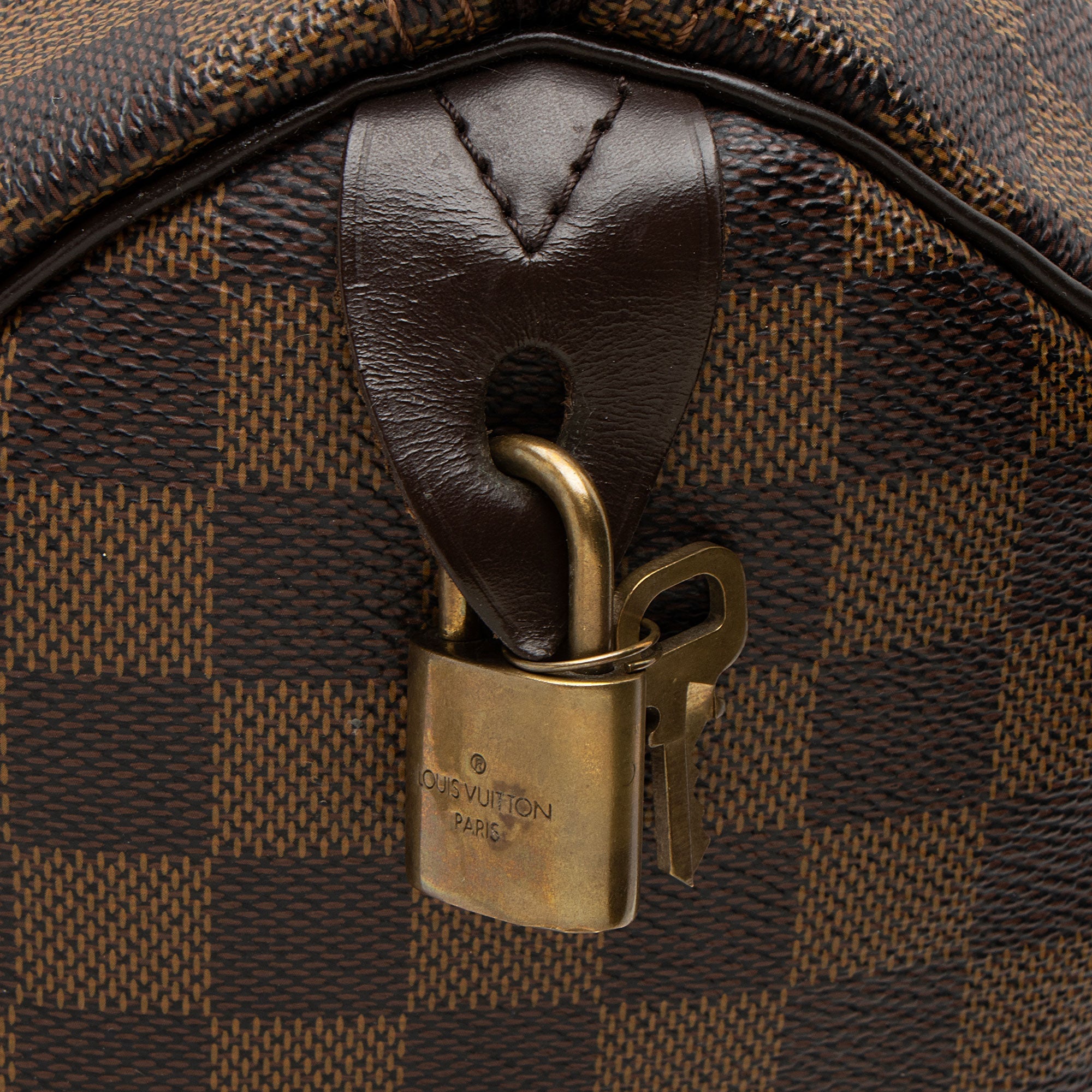 Louis Vuitton Damier Ebene Speedy 35 Satchel (SHF-w0gcrV)