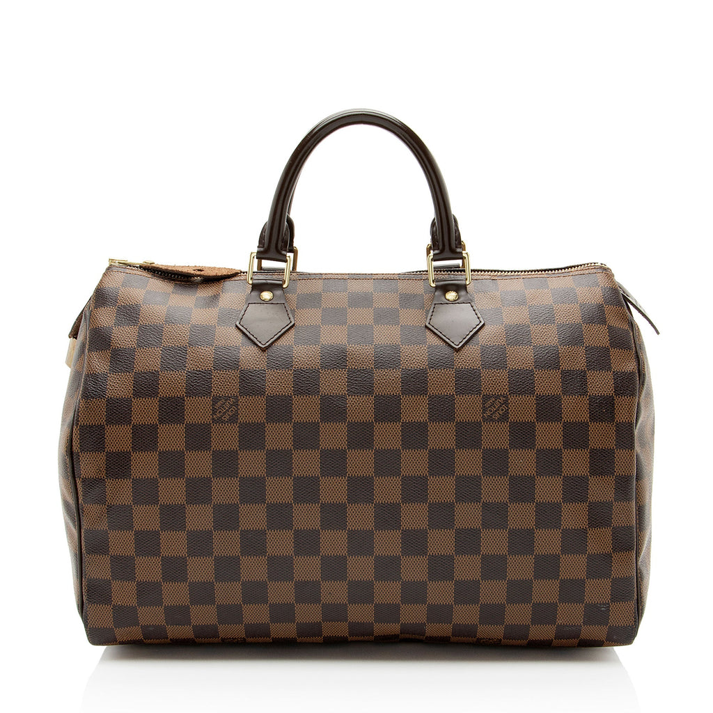 Louis Vuitton Damier Ebene Speedy 35 Satchel