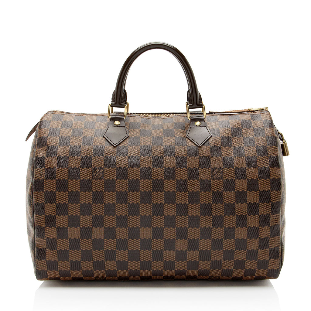 Louis Vuitton Damier Ebene Speedy 35 Satchel