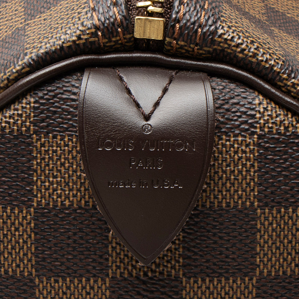 Louis Vuitton Damier Ebene Speedy 35 Satchel