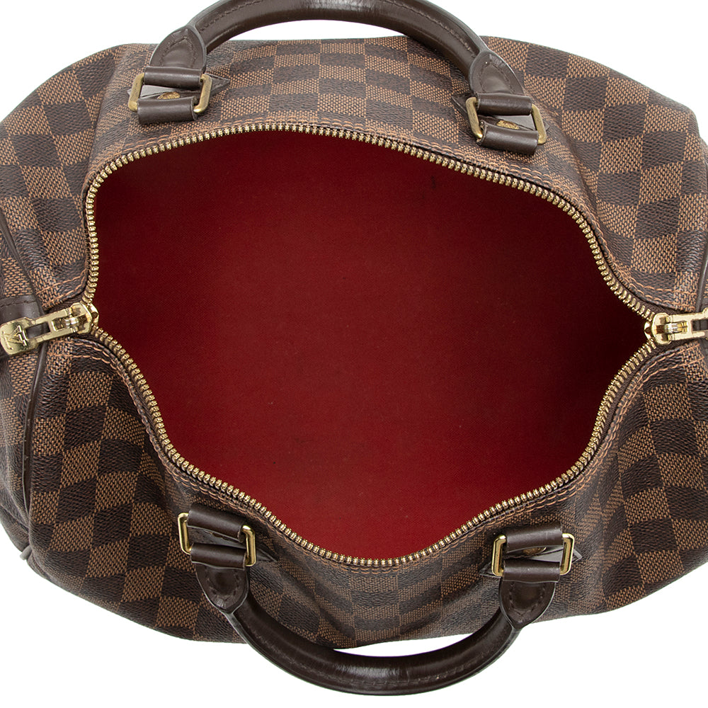 Louis Vuitton Damier Ebene Speedy Bandouliere 30 Satchel (SHF-21943)