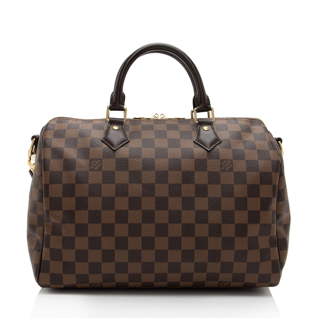 Louis Vuitton Damier Ebene Speedy Bandouliere 30 Satchel (SHF-jMwGuO)