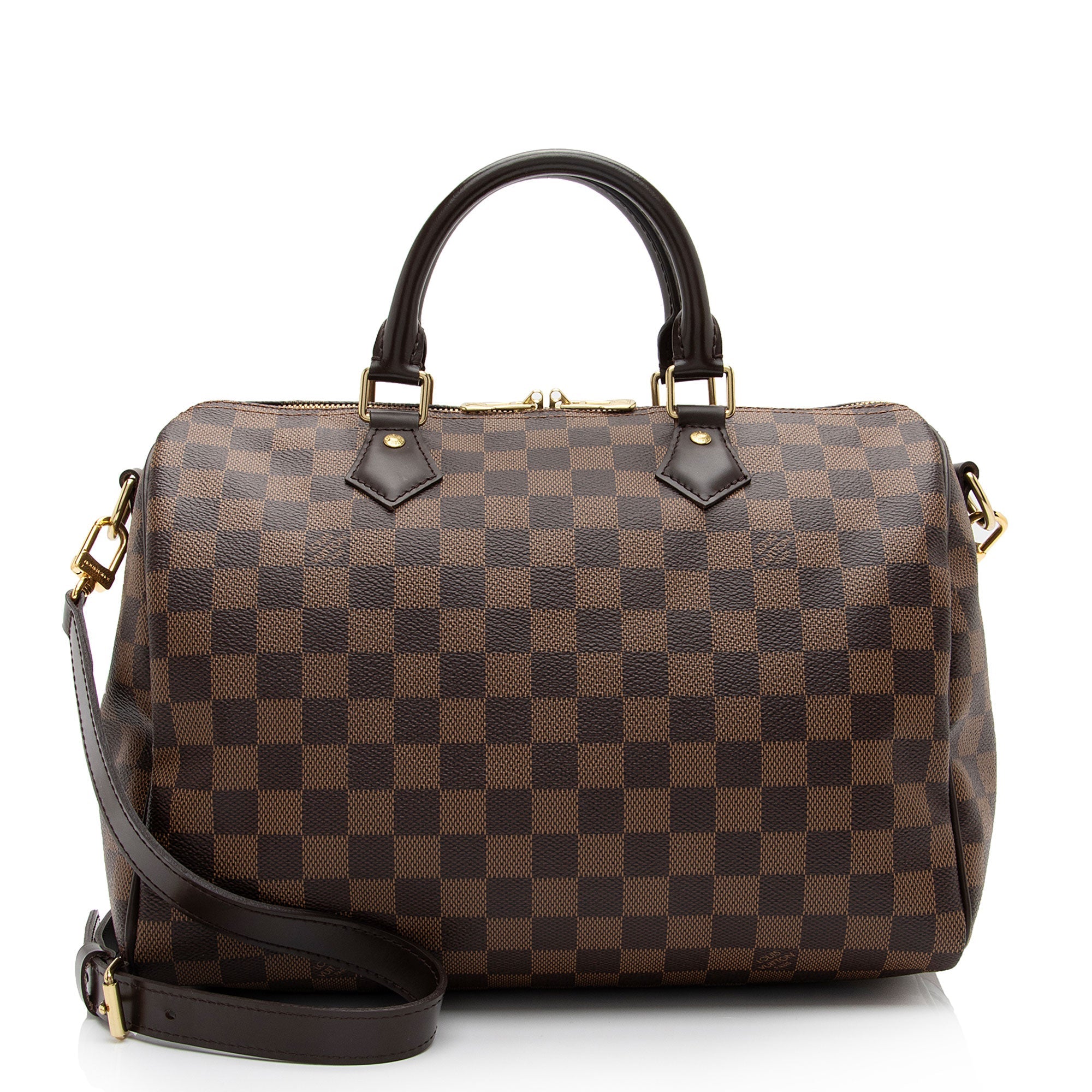 Louis Vuitton Damier Ebene Speedy Bandouliere 30 Satchel (SHF-jMwGuO)