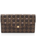 Louis Vuitton Damier Ebene Studded Sarah Wallet