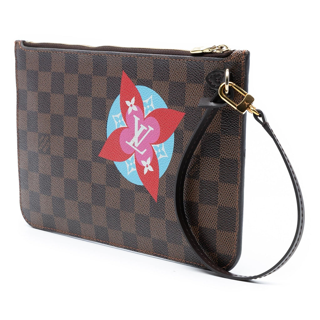 Louis Vuitton Damier Ebene Travel Patches Neverfull MM Pouch