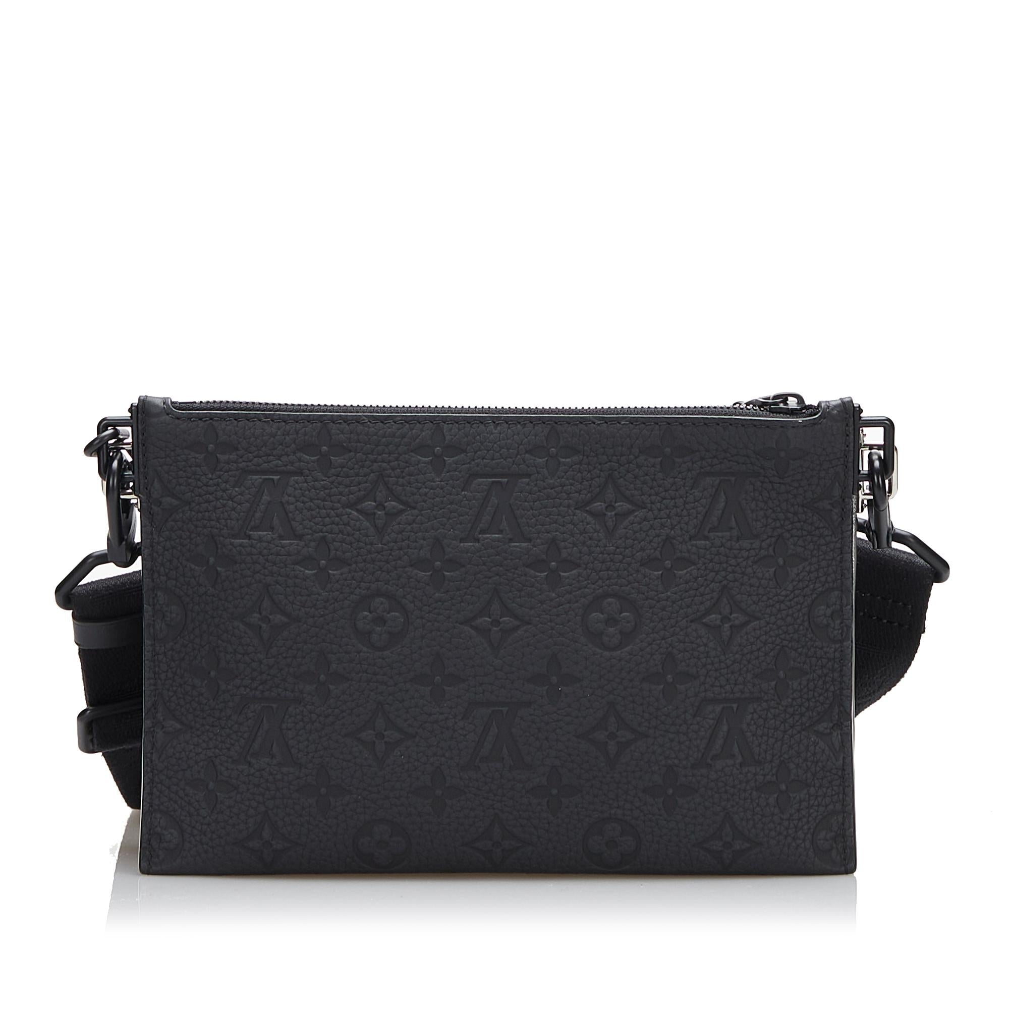 Louis Vuitton Damier Glitter Taurillon In The Loop Trio Pouch