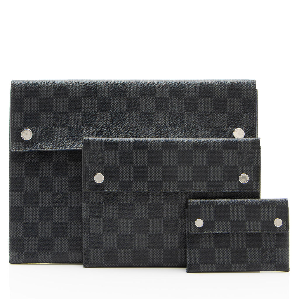 Louis Vuitton Damier Graphite Alpha Triple Pouch Set