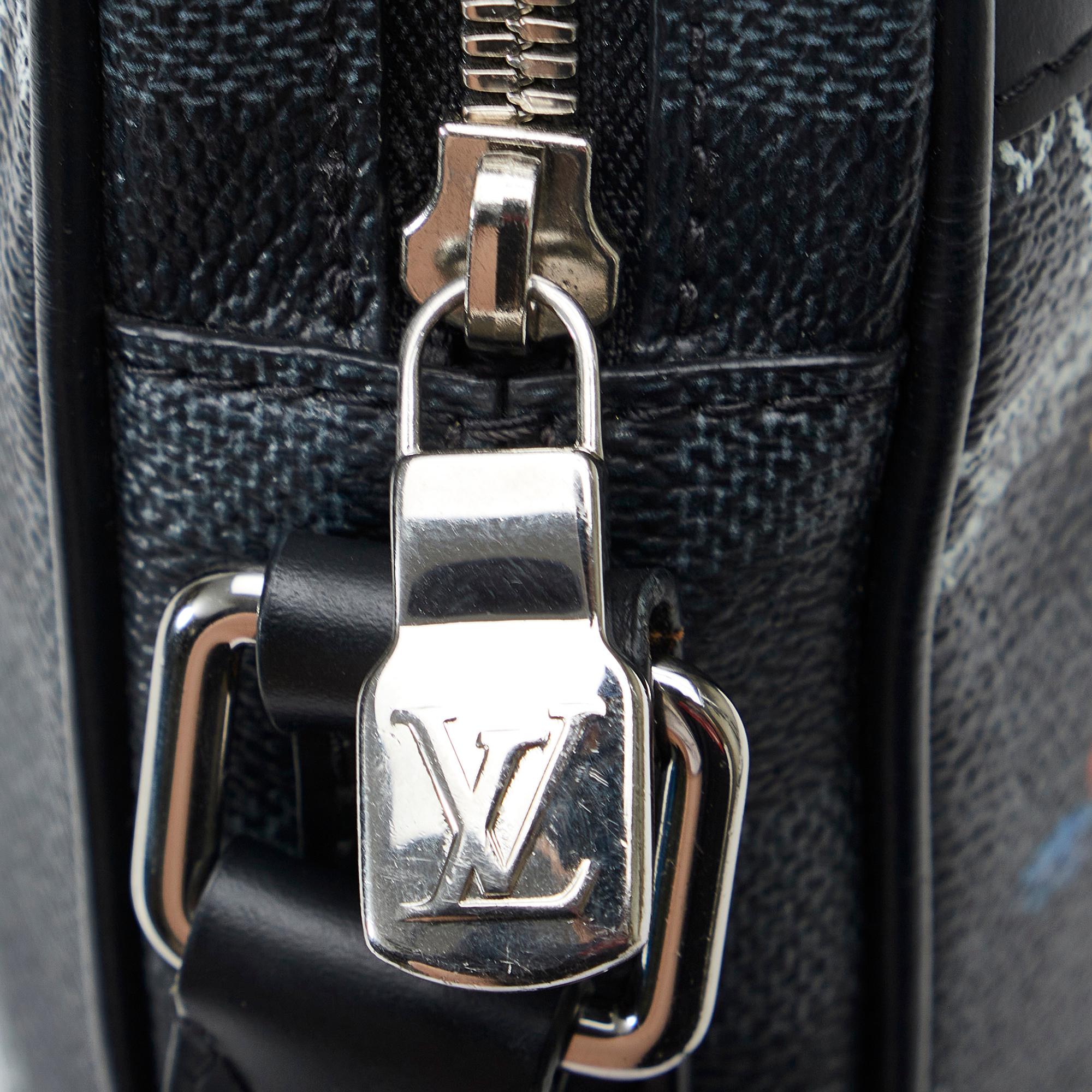 Louis Vuitton Damier Graphite Renaissance Map Danube Slim PM